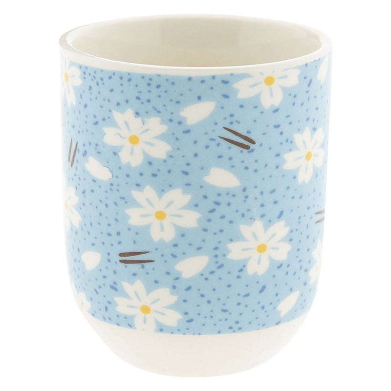 Mug 100 ml Blue Yellow Porcelain Flowers