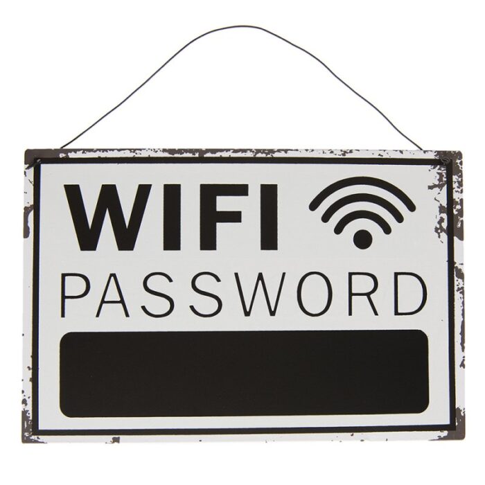 Text board, wifi password