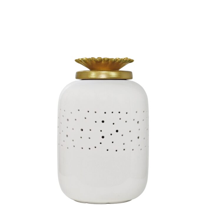 Decoration-jar-white-flowerlid-gold-exclusive