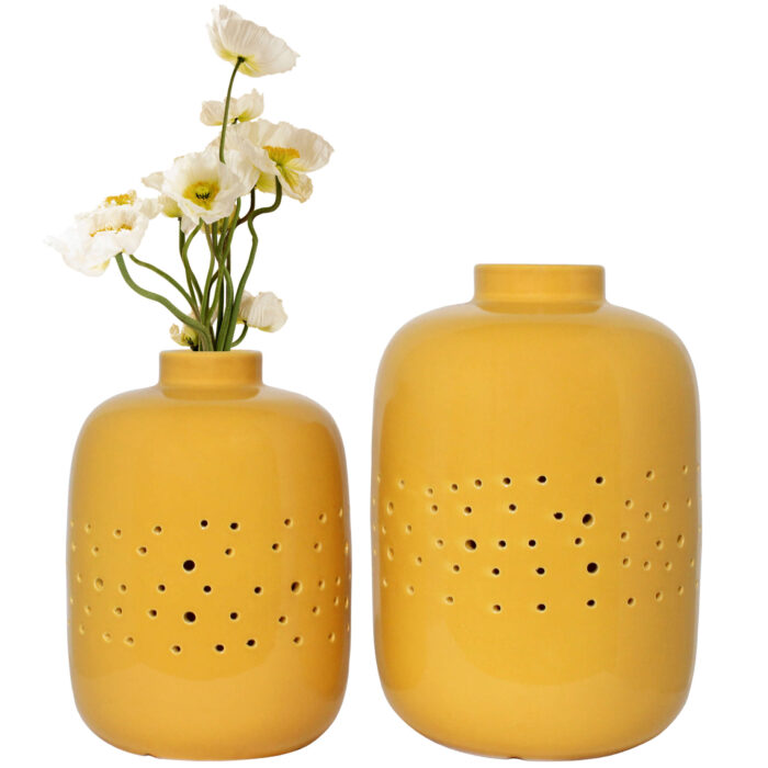 Decoration-vase-bolero-yellow-ceramics-large