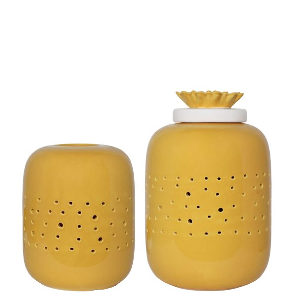 Bolero-vases-and-jars-yellow-ceramics-flower-lid-exclusive