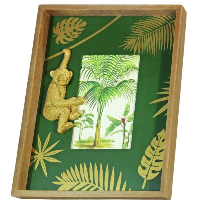 photo-frame-monkey-jungle-green-golden-color-wood