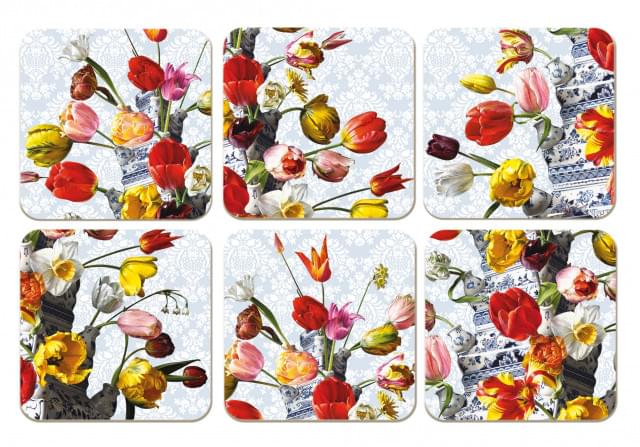 coasters-dekking-blitz-flowers-tulips-multicolor