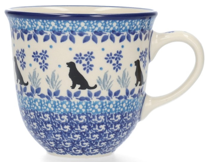 mug-tulip-330ml-puppy-bunzlau-castle-blue-white-black