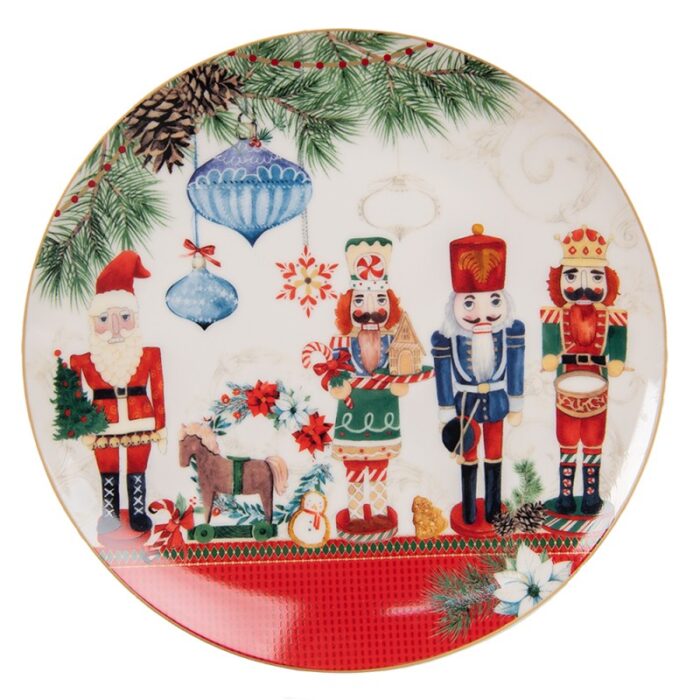 christmas-plate-nutcracker-red-green-porcelain