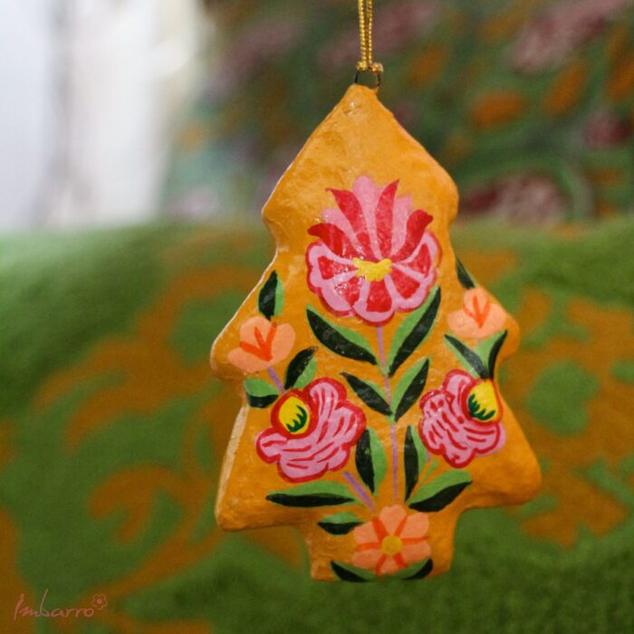 christmas-tree-ornament-yellow-hand-painted