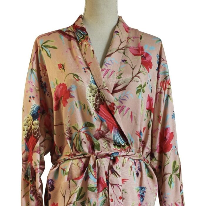 Kimono-paradise-pink-flowers-birds-one-size-fits-all