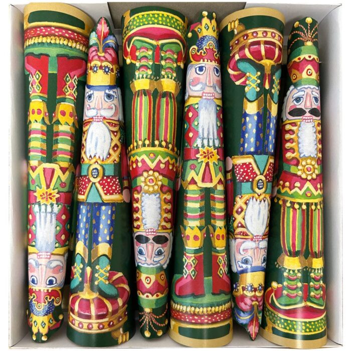 nutcracker-christmas-cone-crackers-6-cone-shaped-crackers-per-box-green-blue-red-white