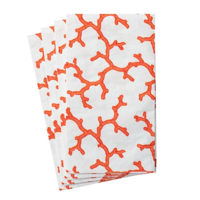 napkin-coral-sea-orange-paper-caspari-summer