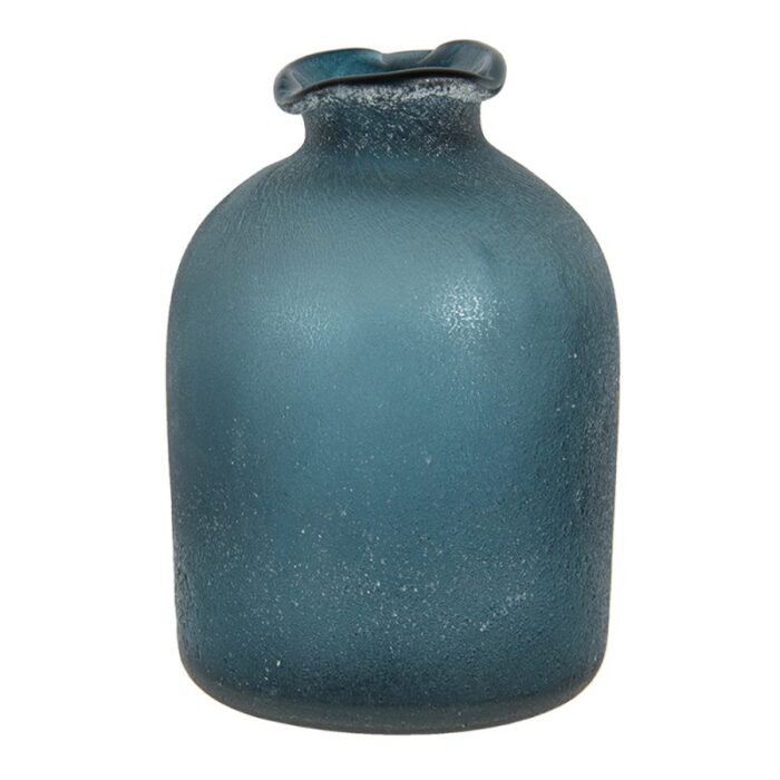 blue-glass-vase-round-summer-beach