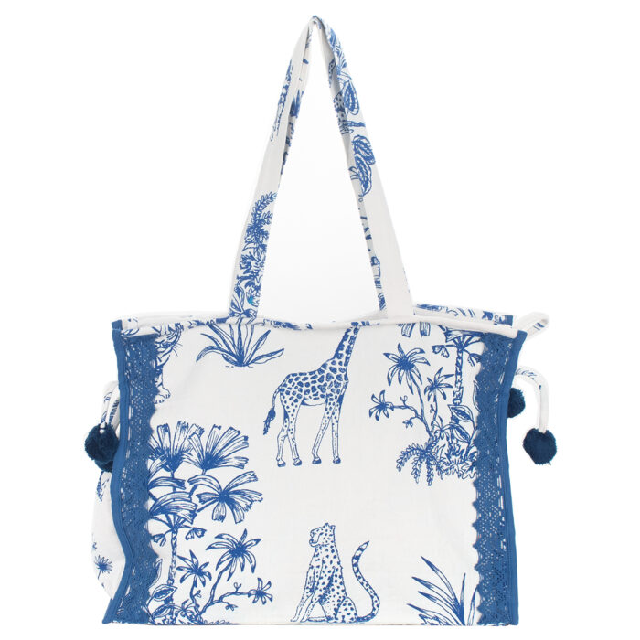 summer-beach-hand-bag-blue-white-animal-print-cotton