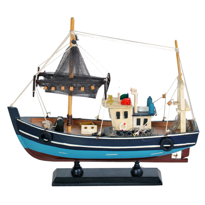 traditional-fishing-boat-wood-blue-black-nets