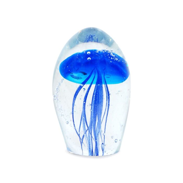 Paperweight-jellyfish-glass-blue