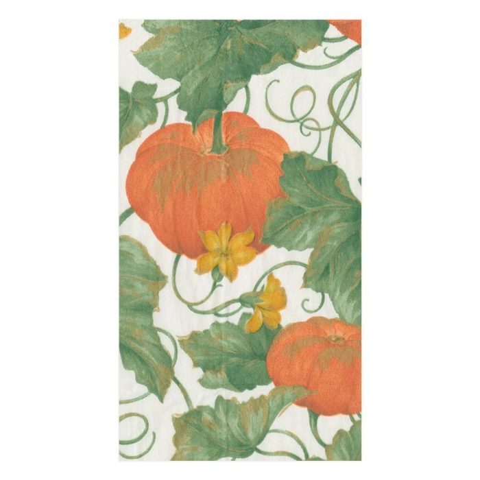 campari-pumpkins-paper-guest-towel-napkins-green-orange-white-15-per-package