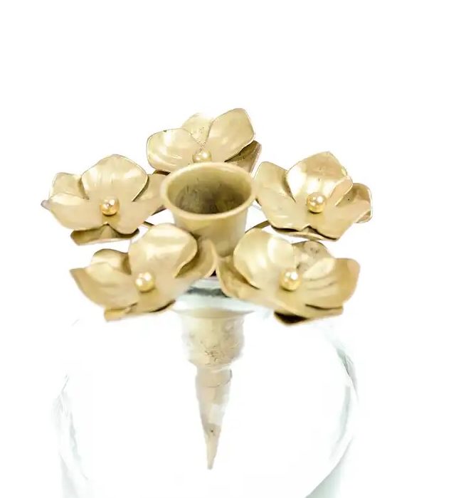 candle-holder-bottle-metal-golden-colour-flower-dahlia-christmas