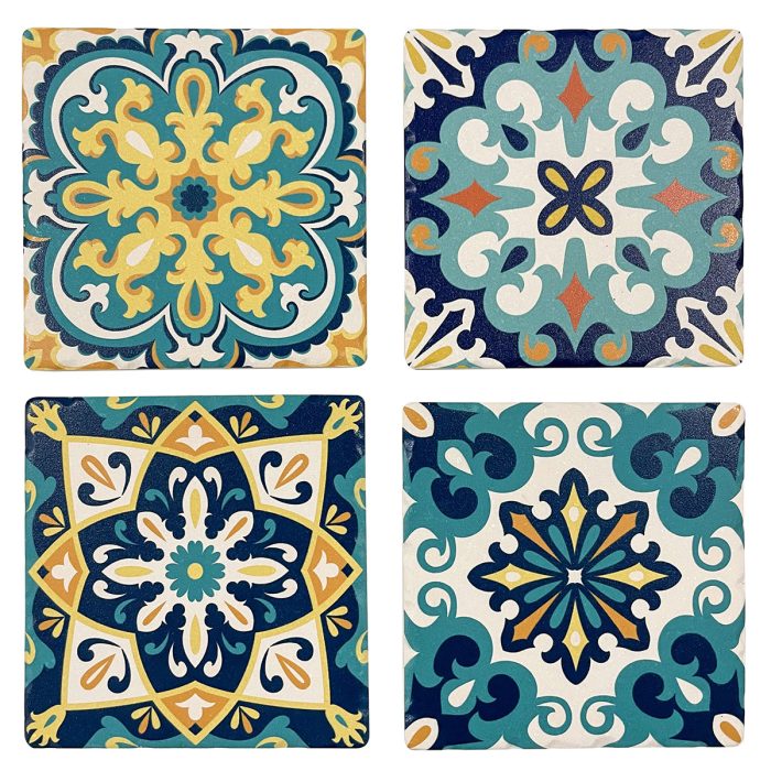 coaster-set-of-four-tile-azulejo-ceramic-cork-bottom-