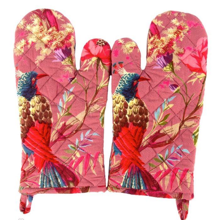 oven-mitt-cotton-pink-rose-funky-art-flowers-birds