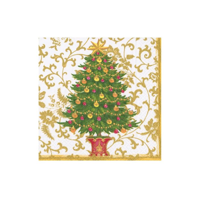 paper-napkins-cocktail-christmas-tree-gold-green