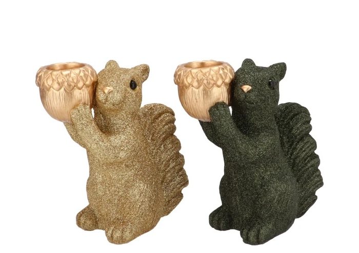 christmas-gold-glitter-squirrel-standing-candle-holder